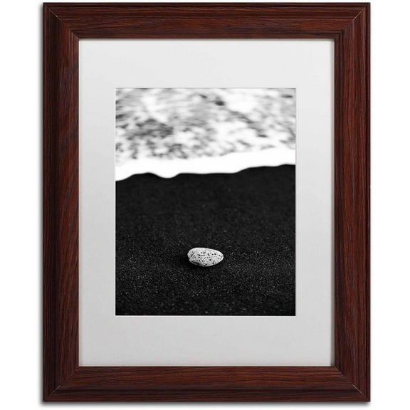 Trademark Fine Art 'Rocked by the Waves' Canvas Art by Philippe Sainte-Laudy, White Matte, Wood Frame