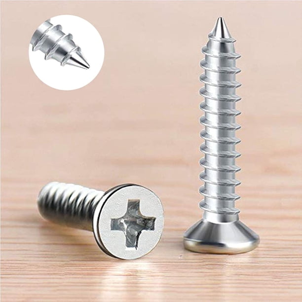 Tornillo autorroscante 800PCS M2, tornillo autorroscante de acero inoxidable, tornillo autorroscante de acero al carbono, para hardware electrónico, maquinaria, construcción Adepaton YQ-0577