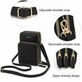 thumbnail image 3 of Satchel Purse Soft Pu Leather Women Rfid Blocking Small Crossbody Bags Cell Phone Purse Built In Wallet Shoulder Bag, 3 of 5