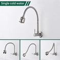 thumbnail image 2 of Piao Wall Mounted Kitchen Faucet 360 Rotatable With Functions Kitchen Mixer Cold Water Single Cooling Wall Mounted Faucet On Brushed Surface, 2 of 5