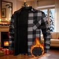 thumbnail image 5 of Breezora Men's Warm Flannel Shirt with Brushed Fleece Lining Cold Weather Plaid Long Sleeve Top for Autumn and Winter XXL Size Grey, 5 of 5