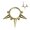 Gold, variant on Surgical Steel Hinged Segment Ring 18  16 Gauge With Three Ball Spike
