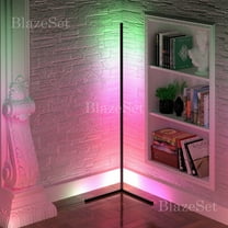 BlazeSet LED Corner Floor Lamp 56" -Light Modern Minimalist Dimmable Polished Chrome Floor Lamp