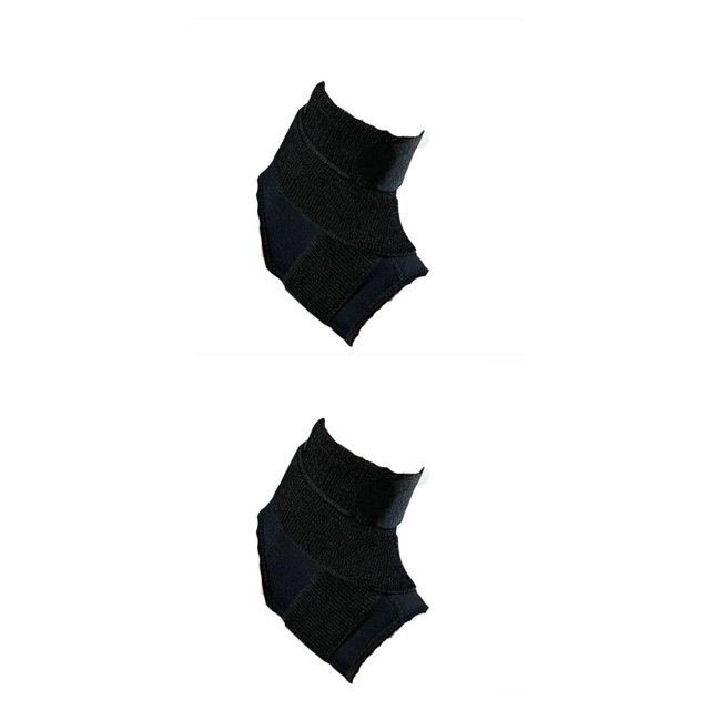 Soidarity Tobillos Fitness soporte antideslizante al aire libre transpirable deporte guardia seguridad elástico negro ajustable Brace Band L 2piezas