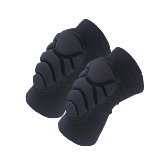 Hytrove Black Thicken Sponge Sports Knee Pads Protective Anticollision Pair