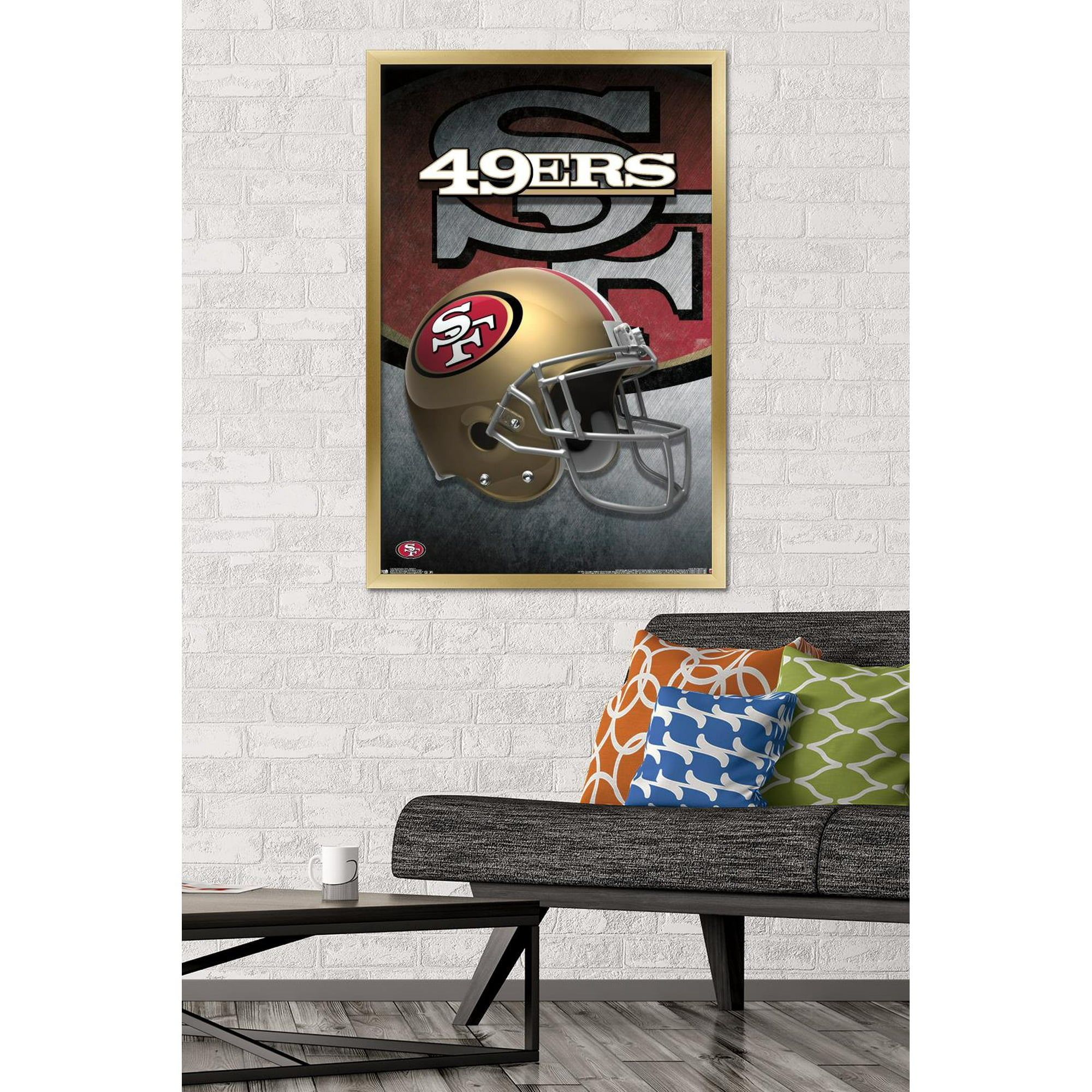 NFL San Francisco 49ers - Helmet 15 Wall Poster, 22.375 x 34, Framed 