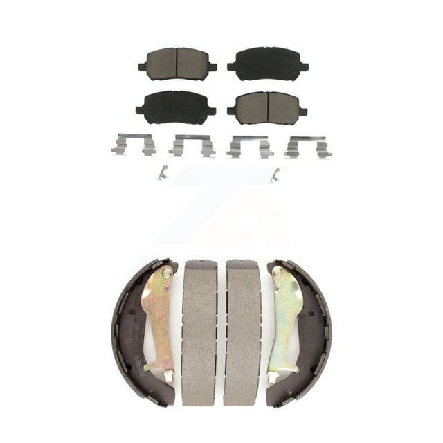Transit Auto Front Rear Ceramic Brake Pads and Drum Shoes Kit for Car Chevrolet Cobalt Pontiac G5 KCN-100368
