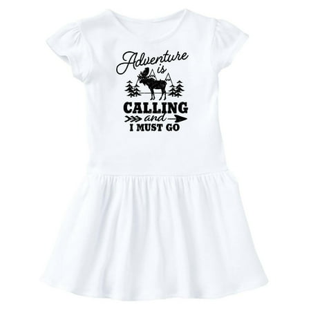 

Inktastic Adventure is Calling and I Must Go with Moose Gift Toddler Girl Dress