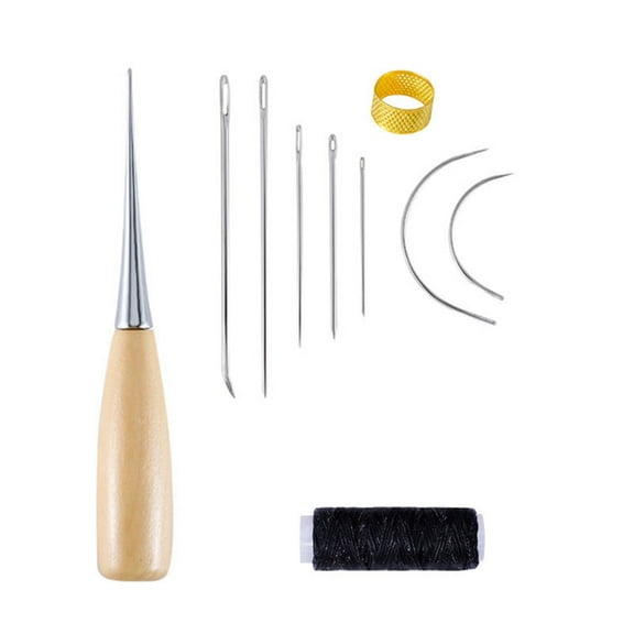 FACEGA Sewing Hand Needles Set,Plant-based Synthetic Sewing Needles,Premium Copper Thimbles Embroidery Needles,Denim Thread Thimbles for Hand Sewing