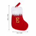 thumbnail image 3 of Personalized Christmas Stocking Featuring Red Plush with White Trim and Gold Initial, Cozy Holiday Decor for Fireplace Mantel, Xmas Gift for Family and Friends 1 Pcs, 3 of 8