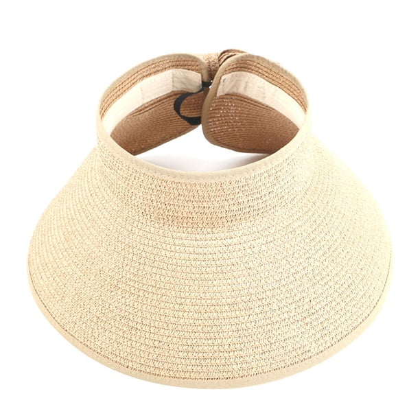 Sombrero De Paja Para El Sol, Sombrero De Visera Plegable Para Acampar