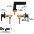 thumbnail image 4 of Grifo Brudermaim para lavabo con tres orificios, color negro mate, 4 of 9