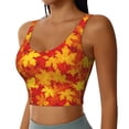 thumbnail image 2 of Fuzoiu Vintage maple leaves autumn Print Women's Sports Vest,U-Back Sports Tank,Gym Vests,Athletic Sleeveless Shirts,Exercise Undershirts,Yoga, Gym, and Dance Wear-Medium, 2 of 8