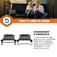 thumbnail image 3 of Disc-O-Bed Lits Superposés de Camping Portatifs pour 2 Personnes, Convertibles pour l'Extérieur, Très Grands, Noirs, 3 of 12