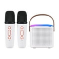 thumbnail image 1 of Mini Portable Karaoke Machine & Microphone Set Home KTV Bluetooth Speaker with 2 Wireless Microphones for Home Parties, KTV Singing, 1 of 7
