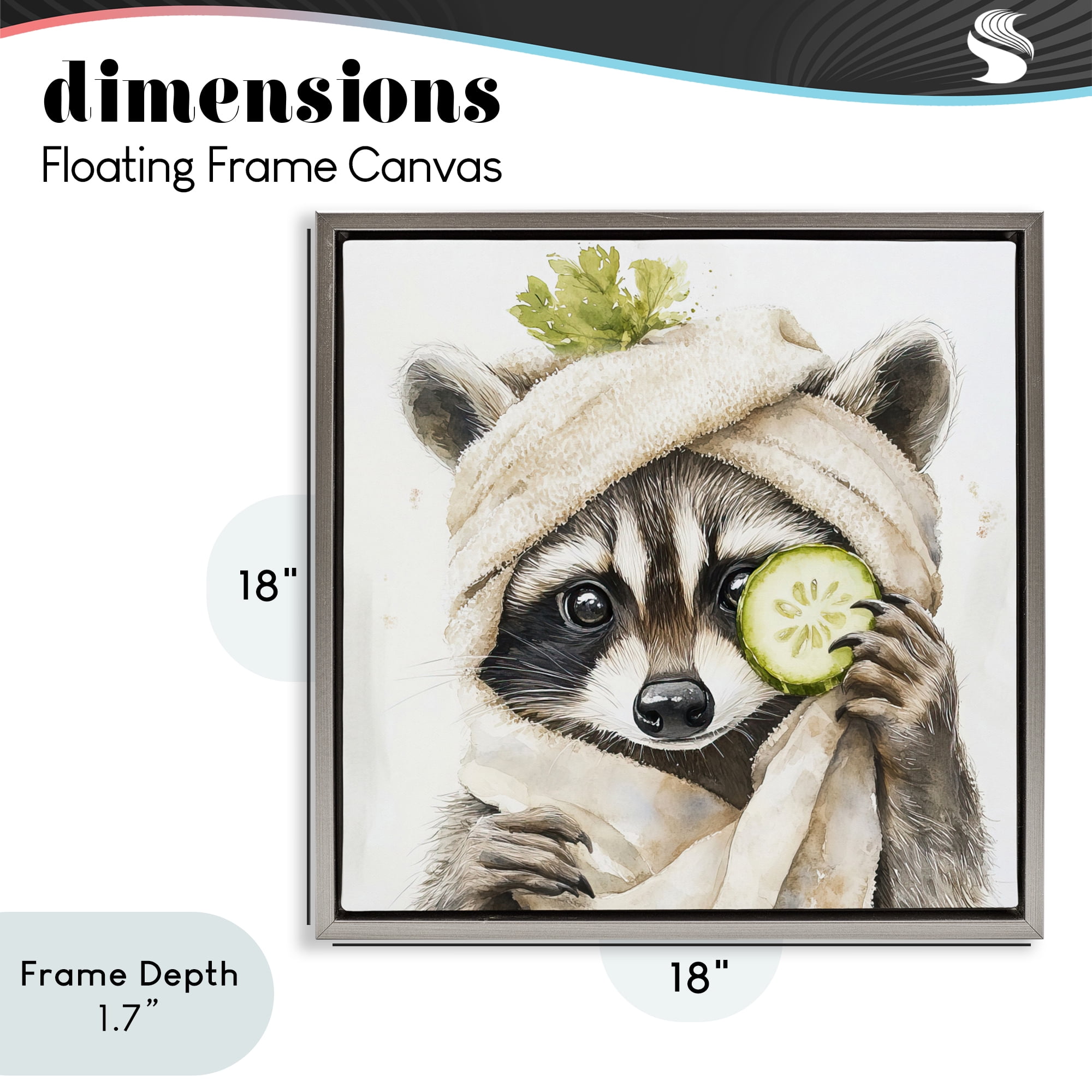Stupell Industries Time To Depuff Self Care Gray Framed Floater Canvas Wall Art, design by Tina LeCour