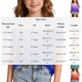 thumbnail image 3 of HAOTAGS Girls Short Sleeve T-Shirts, Cute Casual Summer Round Neck Tee Printed One-Shoulder Tops Pink Size 13, 3 of 9