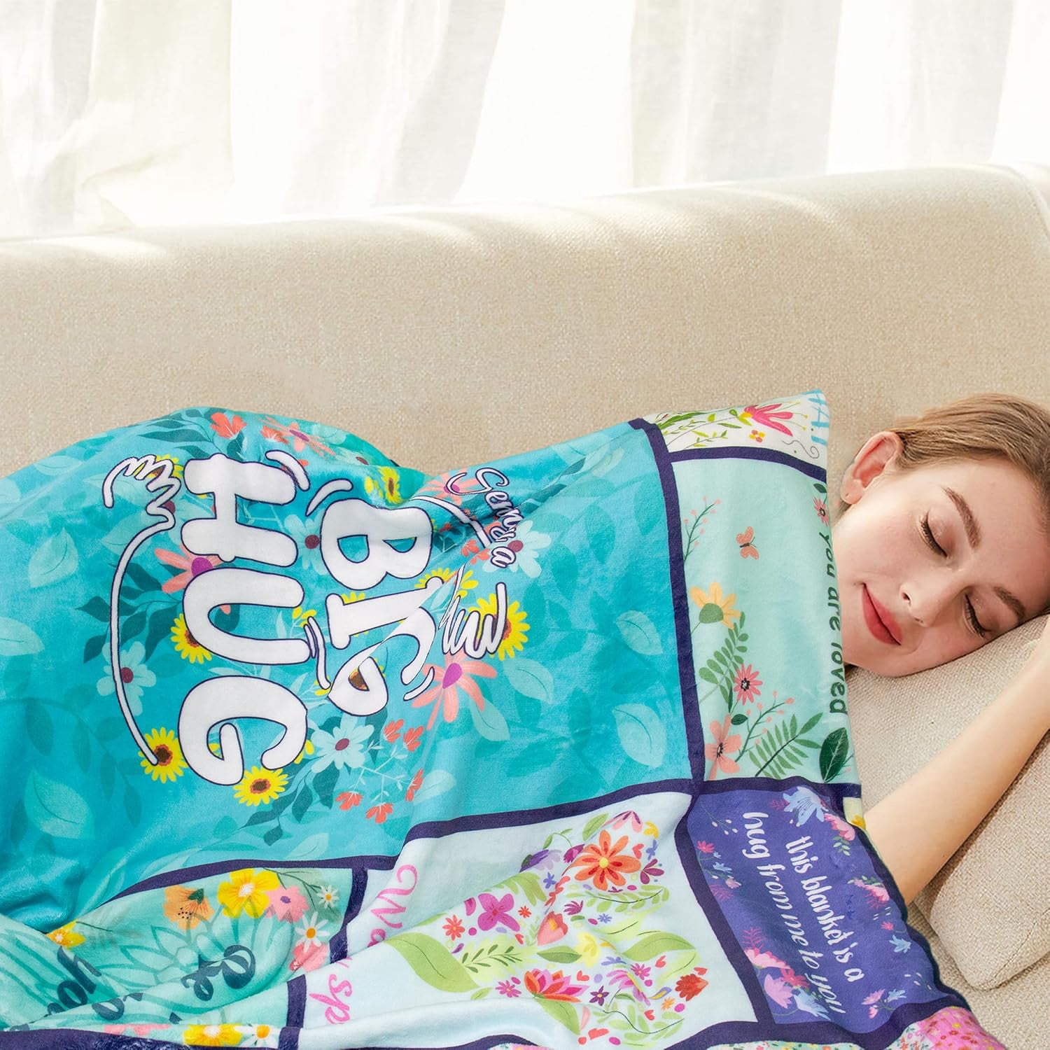 Get Well Gifts for Women, Inspirational Healing Blanket, Feel Better After Surgery Gifts, Soft Warm Hug Blanket Throw