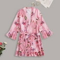 thumbnail image 2 of Lindreshi Robes for Women Clearance Satin Silk Pajamas Women Nightdress Lingerie Robes Underwear Sleepwear Sexy, 2 of 9