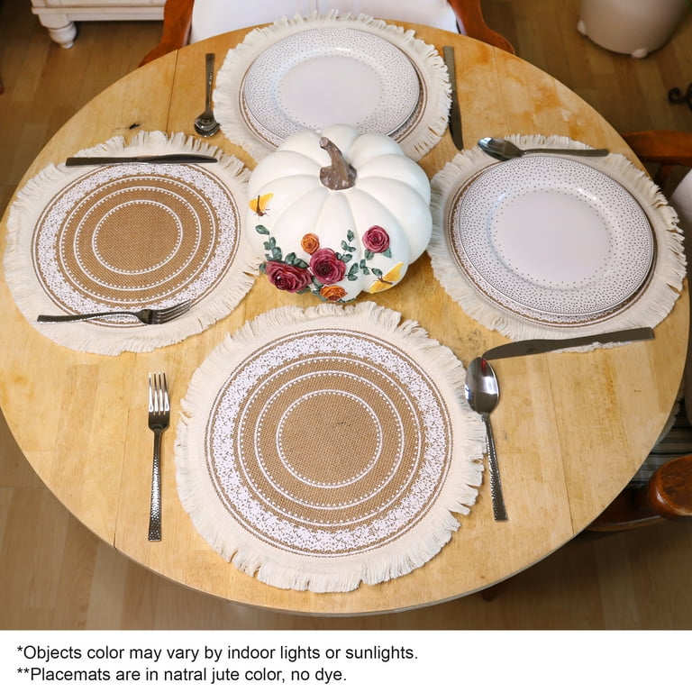 PVC Placemats Non-Slip Dining Table Mats Dressing Table Mat Pack