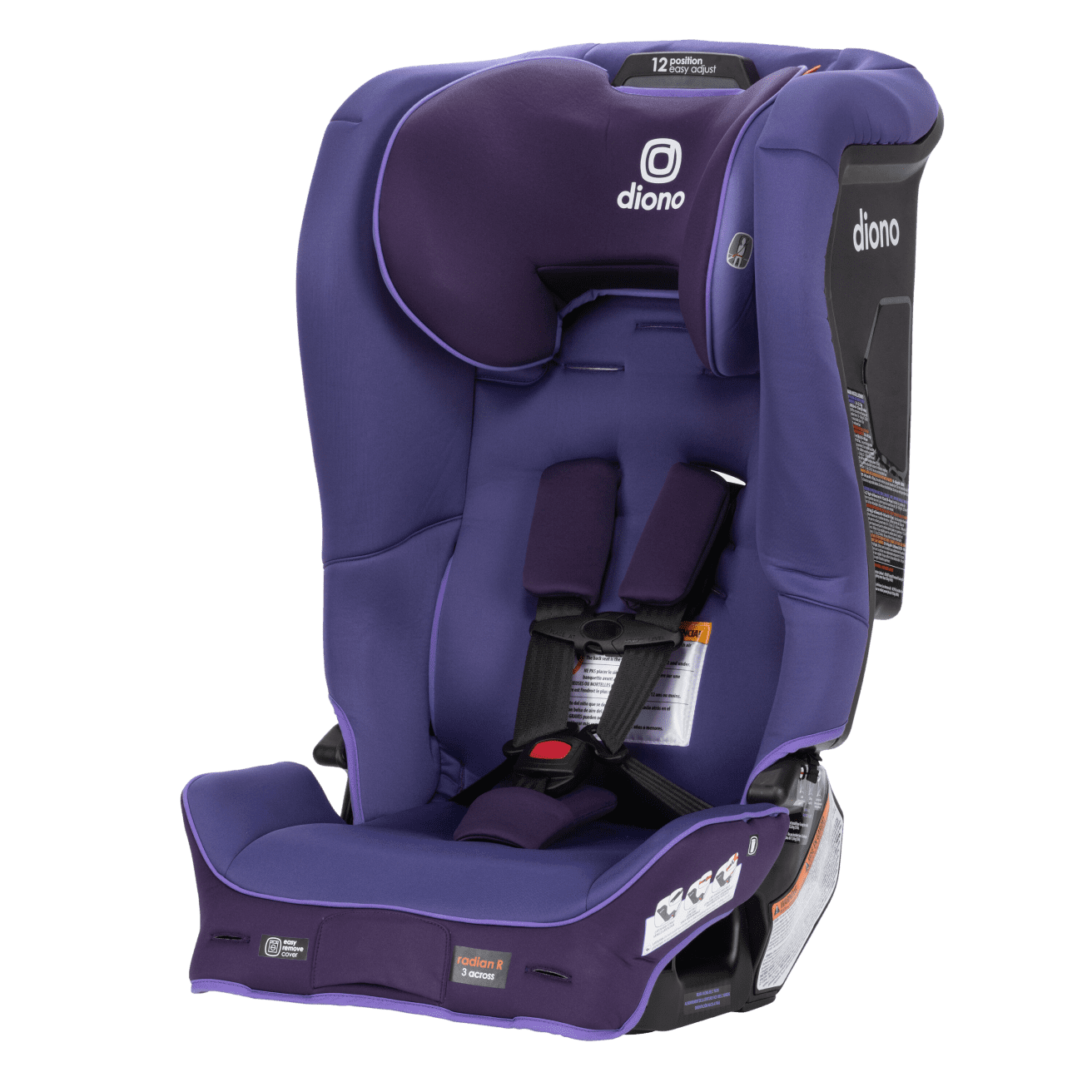 Diono Radian 3R SafePlus All in One Convertible Car Seat Slim Fit 3 Across Purple Wildberry