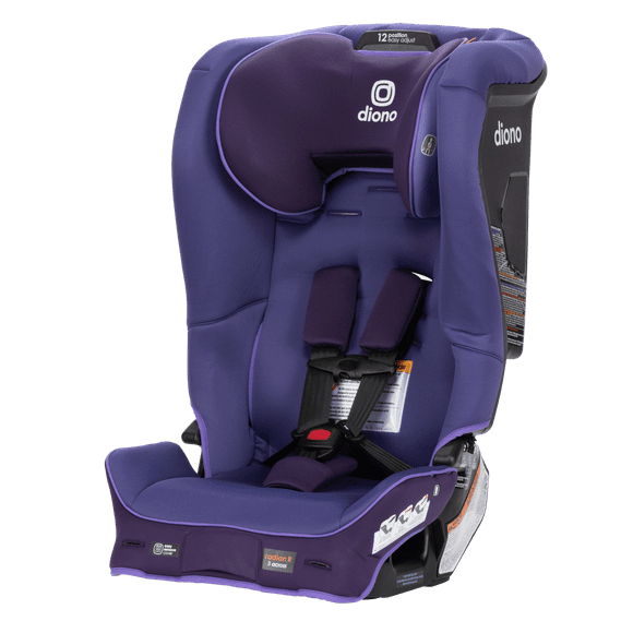 Diono Radian 3R SafePlus All-in-One Convertible Car Seat, Slim Fit 3 Across, Purple Wildberry