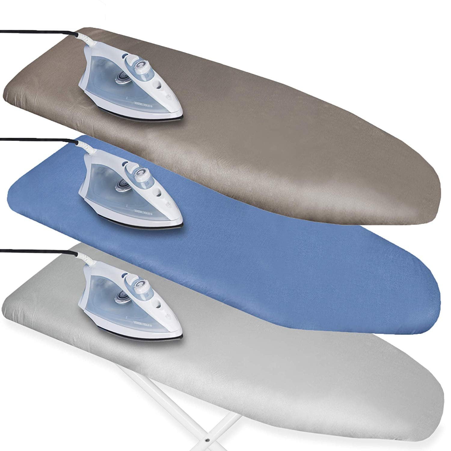 18" x 54" ironing board cover Metallic heat-reflective scorch resistant coating 