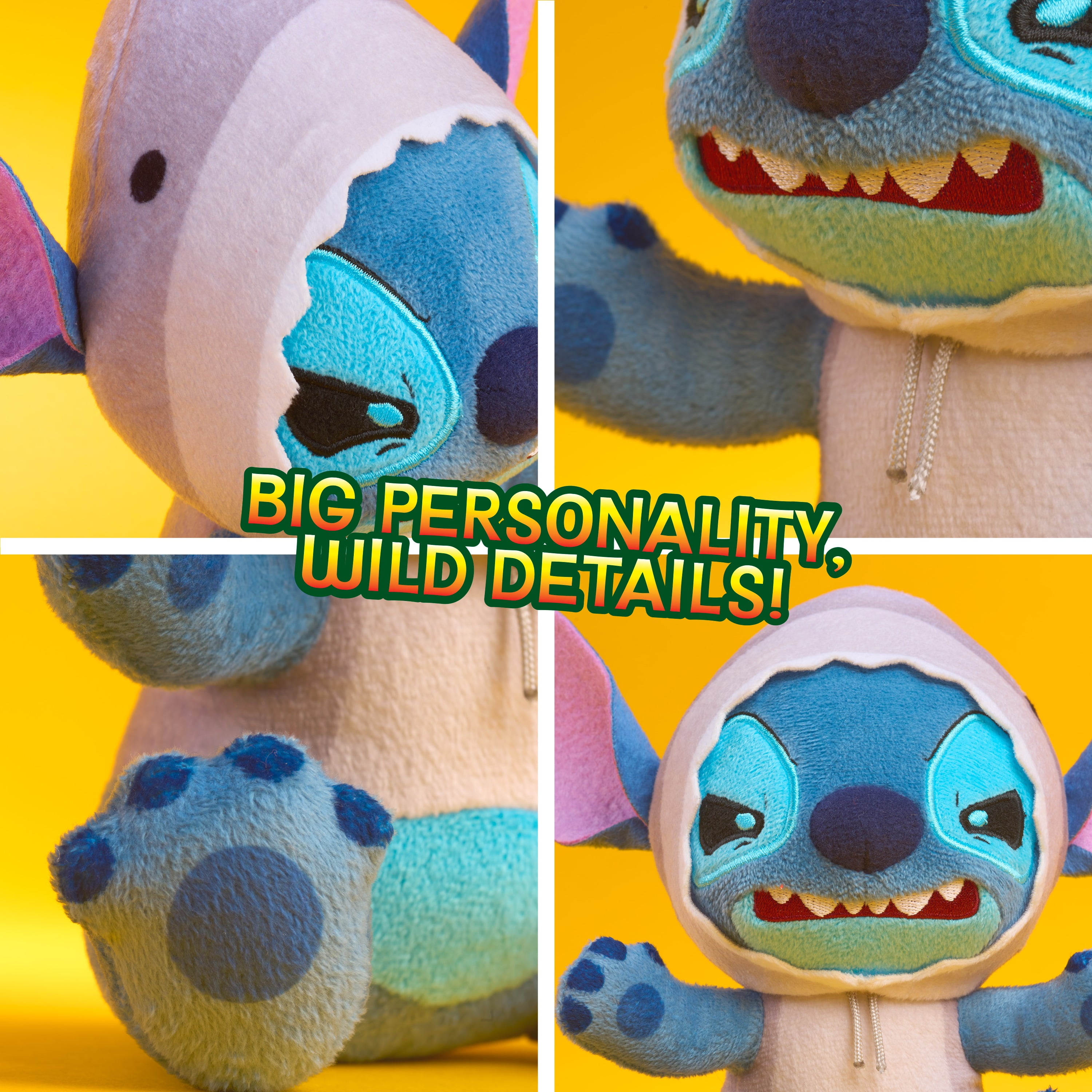 Disney Stitch Goes Wild Small Plush - Stitch Shark, Cute & Fluffy, For Kids, Fans & Collectors
