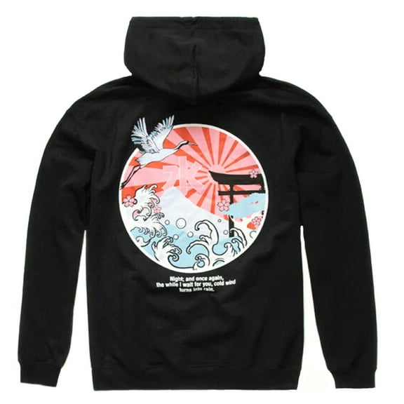 CVLA Sun Wave Men's Black Hoodie (Small)