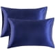 thumbnail image 1 of Funda de almohada de satén para el cabello y la piel, paquete de 2 - Fundas de almohada de tamaño estándar - Fundas de almohada de satén con cierre de sobre Ormromra LRWJ057-18, 1 of 5