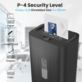 thumbnail image 2 of Cross Cut Paper Shredder, 5.55 Gallon Heavy Duty Shredder for Home Office, P-4 High Security Shredders for Paper/Credit Card/Mail/Staples/Clips, Portable Handle Design, 2 of 7