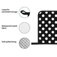 thumbnail image 4 of Balery Black and White Polka Dot Pattern Oven Mitts and Pot Holders 4 pcs Set, Kitchen Oven Glove High Heat Resistant 500℉ Oven Mitts with Non-Slip Silicone Surface, 4 of 6