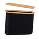 thumbnail image 1 of Cesta para guardar papel higiénico plegable multiusos, organizador de baño negro, 1 of 9