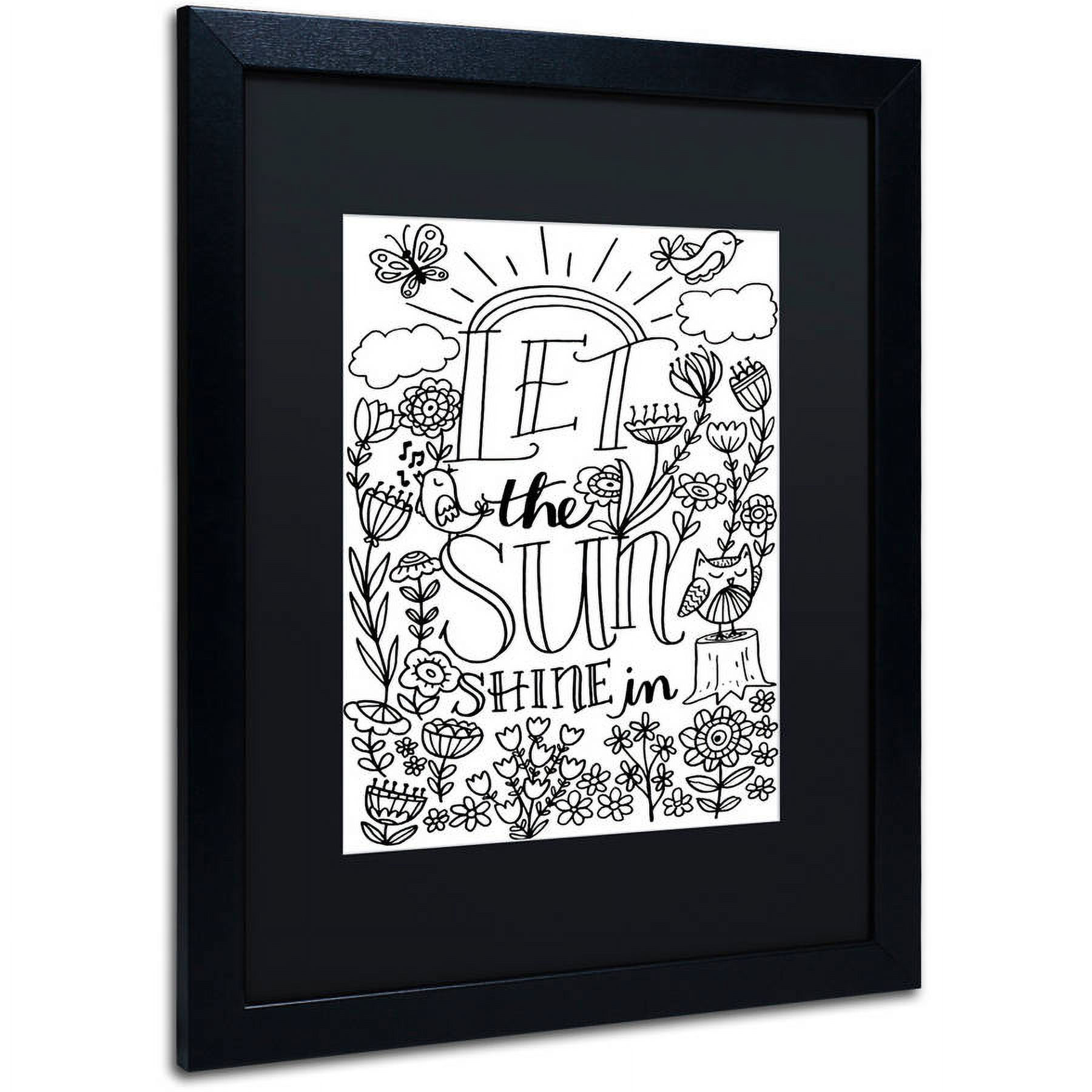 Trademark Fine Art "Let The Sun Shine" Canvas Art by Elizabeth Caldwell, Black Matte, Black Frame