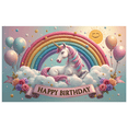 thumbnail image 2 of Colorful Theme Happy Birthday Banner Unicorn Theme Rainbow Decoration Balloon Elements for Kids Party Celebration Event, 2 of 8