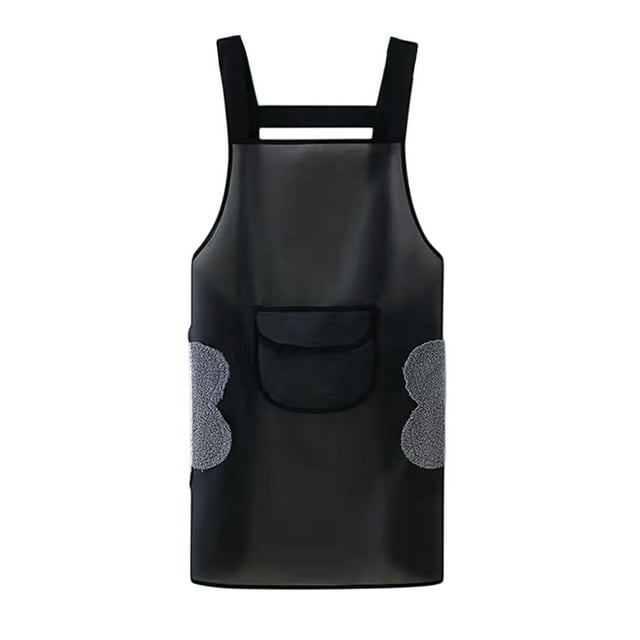 Yhmxh Utensilios de cocina Delantales con pechera impermeables y resistentes al aceite con bolsillos para chef de cocina con toalla para secarse las manos para mujeres y hombres. Muebles para cocina