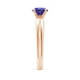 thumbnail image 3 of Angara Natural 0.9 Ct. Tanzanite Solitaire Ring in 14K Rose Gold for Women (Ring Size: 12), 3 of 9