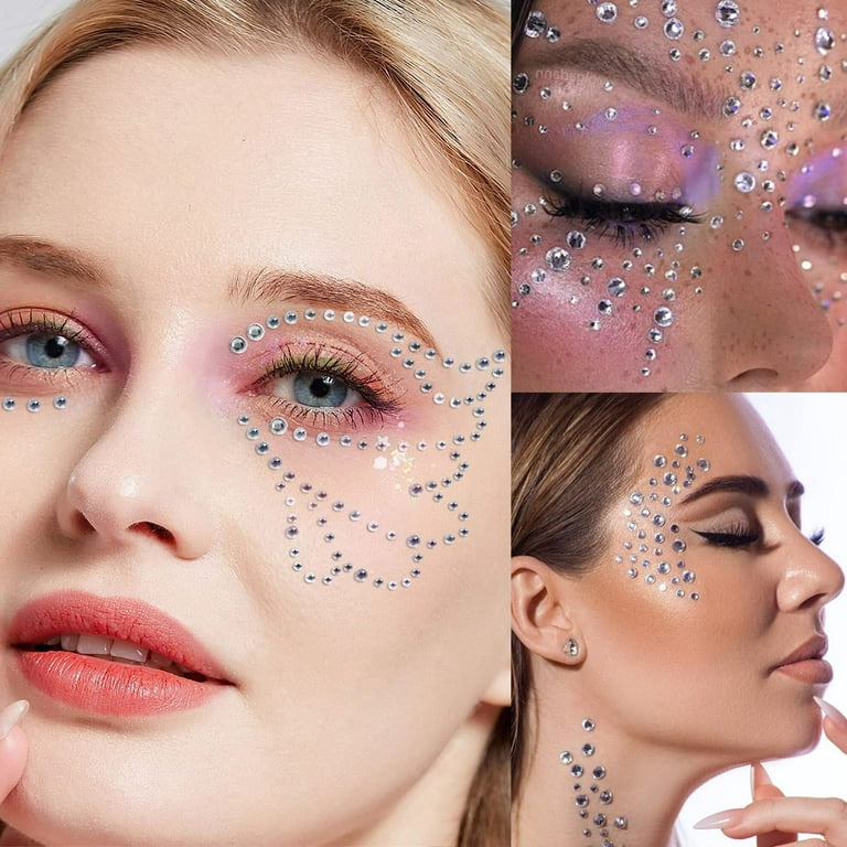 Face Jewels Gems Stick on Face Rhinestones for Makeup Body Jewels Face  Crystals Eye Gems jewels Diamonds Rhinestone Stickers for Face Eye Euphoria  (Big Heart) 
