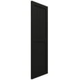 thumbnail image 2 of Ekena Millwork 15"W x 30"H True Fit PVC Farmhouse/Flat Panel Combination Fixed Mount Shutters, Black (Per Pair - Hardware Not Included), 2 of 8