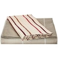 thumbnail image 2 of Juego de sábanas y fundas de almohada DaDa Bedding Solid Soft Multi Striped Fitted Sheet & Pillow Cases Set (FTS8293), 2 of 2
