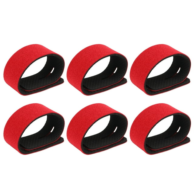 Fishing Tackle Ties Cable, Friction Resistant Fishing Rod Belts Ties 10pcs Stretchy Reusable For Bait Casting Rods For Fly Rods For Rods Red,Blue,Black