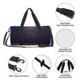 thumbnail image 6 of Fotbe Gold Black Glitter Pattern Foldable Sports Gym Bag with Wet Dry Pocket, Ultralight Travel Bag, Large Capacity Duffel Bag, Splash Proof Carry on Bag, Overnight Bag, Weekender Bag, 6 of 8