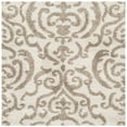 thumbnail image 5 of SAFAVIEH Florida Deangelo Damask Plush Shag Runner Rug, Cream/Beige, 2'3" x 9', 5 of 10