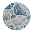 thumbnail image 2 of ARISTURING Round Tablecloth,Seashells Conch Decorative Circular Table Cloth Cover Washable Heat Resistant for Kitchen Dinning Holiday White, 2 of 7