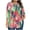 Multicolor, variant on Shirts for Women 3/4 Sleeve Round Neck Gradient Plus Size Solid Color T-shirt Home Casual Top Multicolor XXXXL