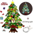 thumbnail image 2 of Árbol De Navidad De Fieltro Diy, Con Luces Led, Decoraciones Navideñas De Pared, 2 of 5