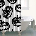thumbnail image 4 of Halloween Black Pumpkin Silhouettes Shower Curtain 36"x72" ,Bathroom Decorative Shower Curtains Set with 12 Hooks,Modern Waterproof Washable Shower Curtain, 4 of 6