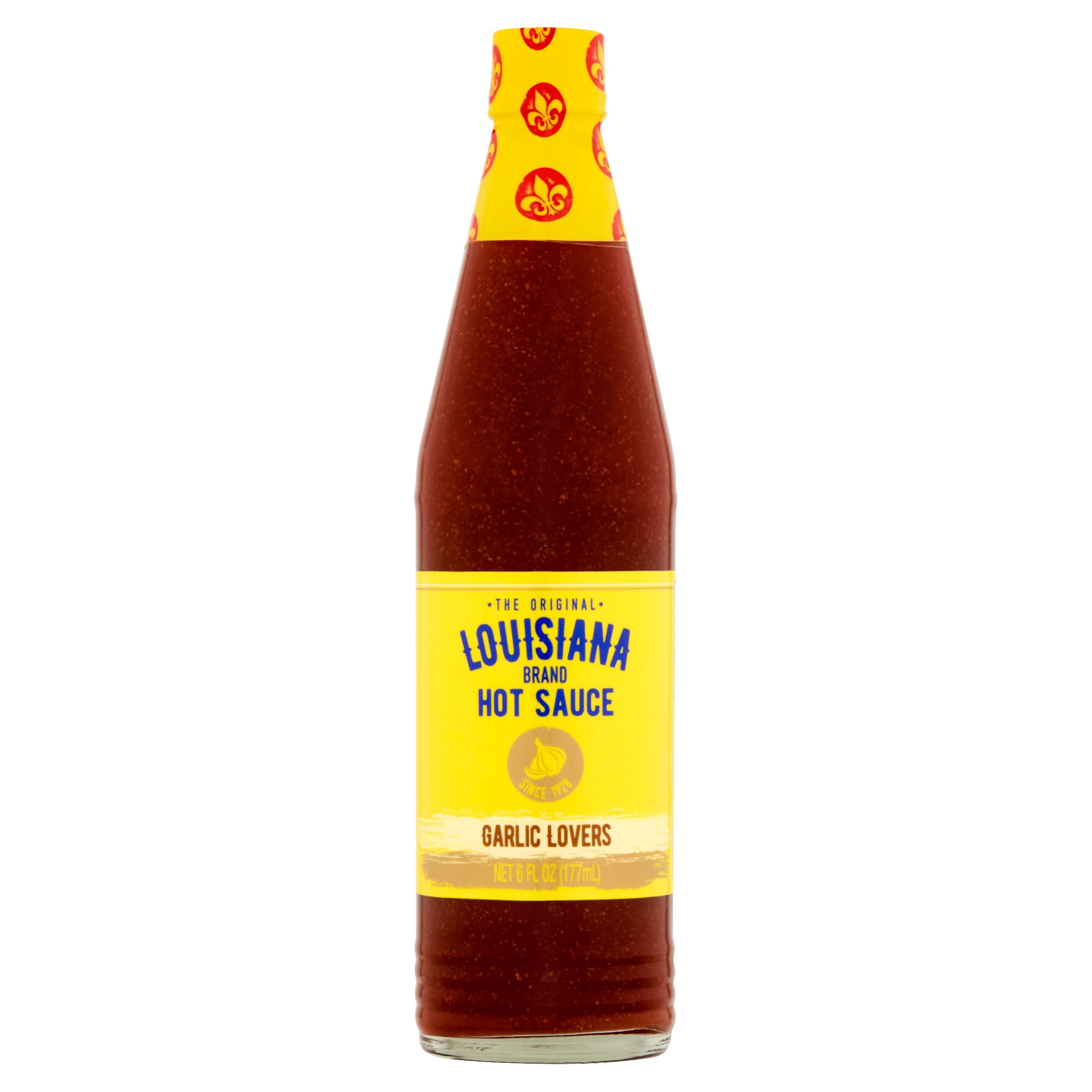 (6 pack) The Original Louisiana Brand Hot Sauce, Garlic Lovers, Shelf-Stable, 6 fl oz Bottle