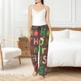 thumbnail image 4 of Kdxio Women's Comfy Stretch Ho Ho Ho Merry Christmas Print Drawstring Pajama Pants-Large, 4 of 5