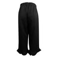 thumbnail image 5 of iHPH7 Capri Pants for Women Travel Pants Women Womens Fall Pants Wide Leg Pants Woman Ruffle Pants Women Palazzo Pants for Women Trousers Pants for Women Black L, 5 of 5